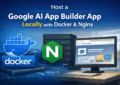 Local hosting of a Google AI App Builder frontend using Docker and Nginx